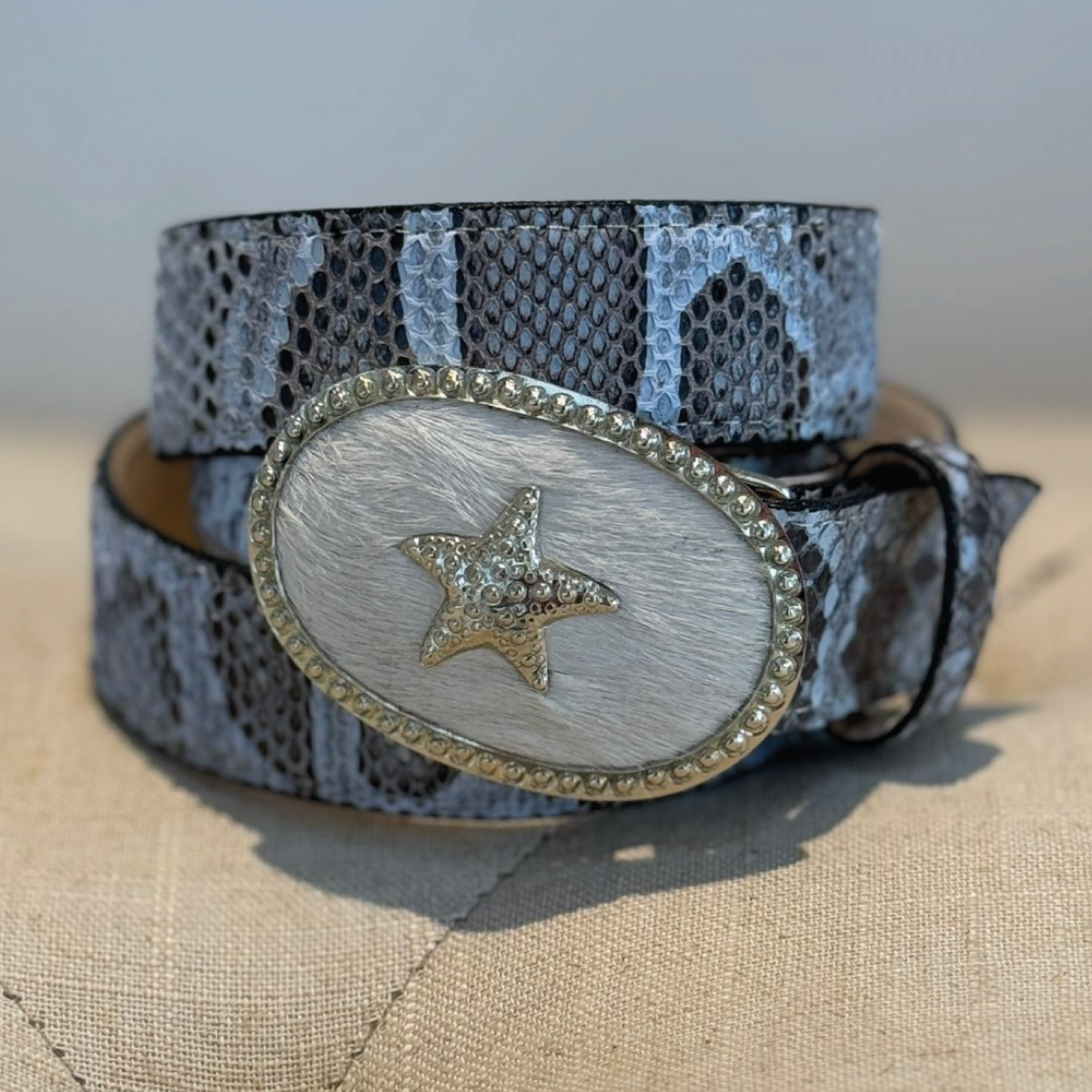 Cinturón pitón azul