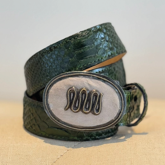 Cinturón pitón verde